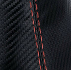 Console Lid Armrest Cover for Cadillac CTS (2015–2019) Carbon Fiber Red Stitch