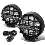 6" Round Bull Bar Fog Light Lamps for - Chrome, Clear Lens, Switch Kit