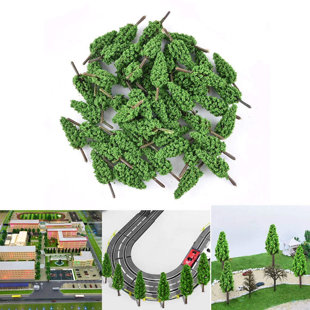50Pcs 2.28" Model Trees for Diorama Park Train Railroad Landscape