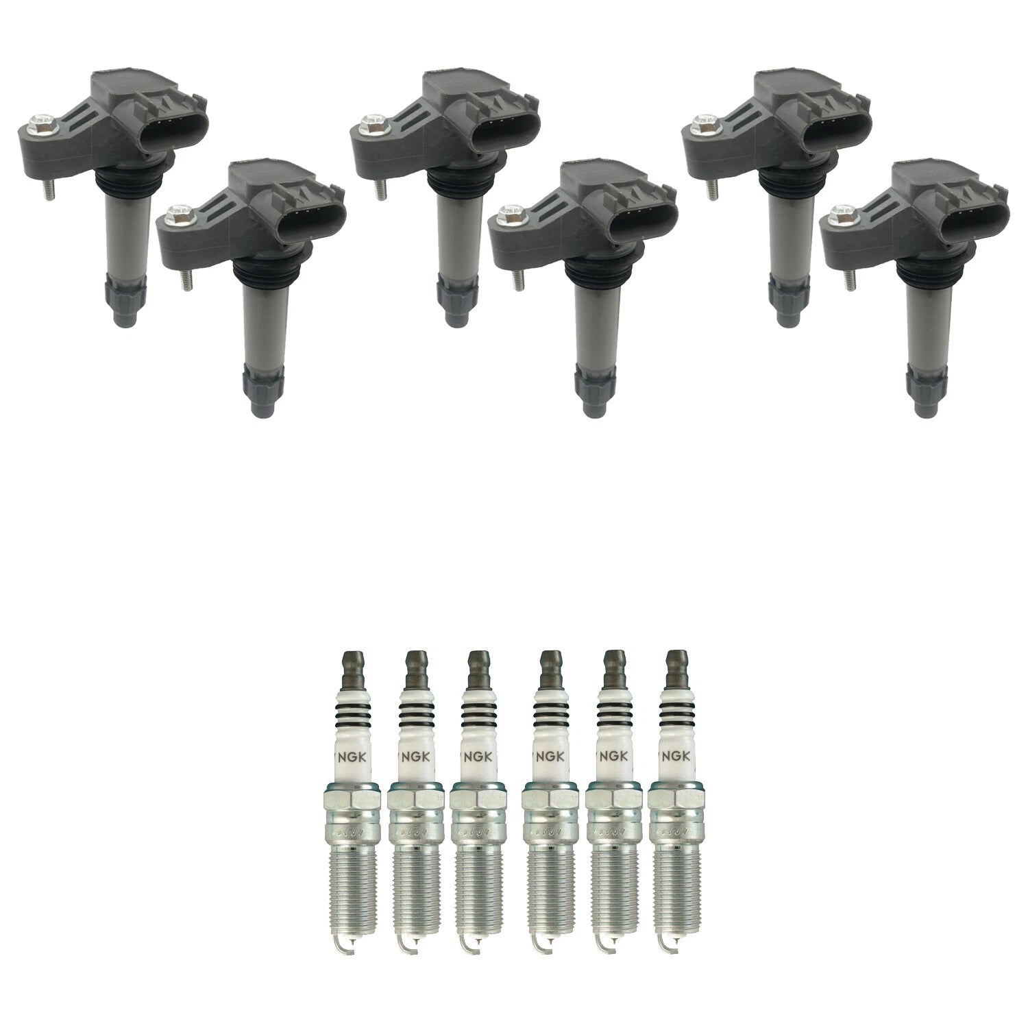 Set of 6 Ignition Coils & NGK Iridium Spark Plugs for Camaro Impala
