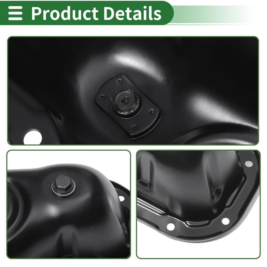 1 Pc Engine Oil Pan No.1210231010 for Toyota Tacoma (2006–2013) Iron Black