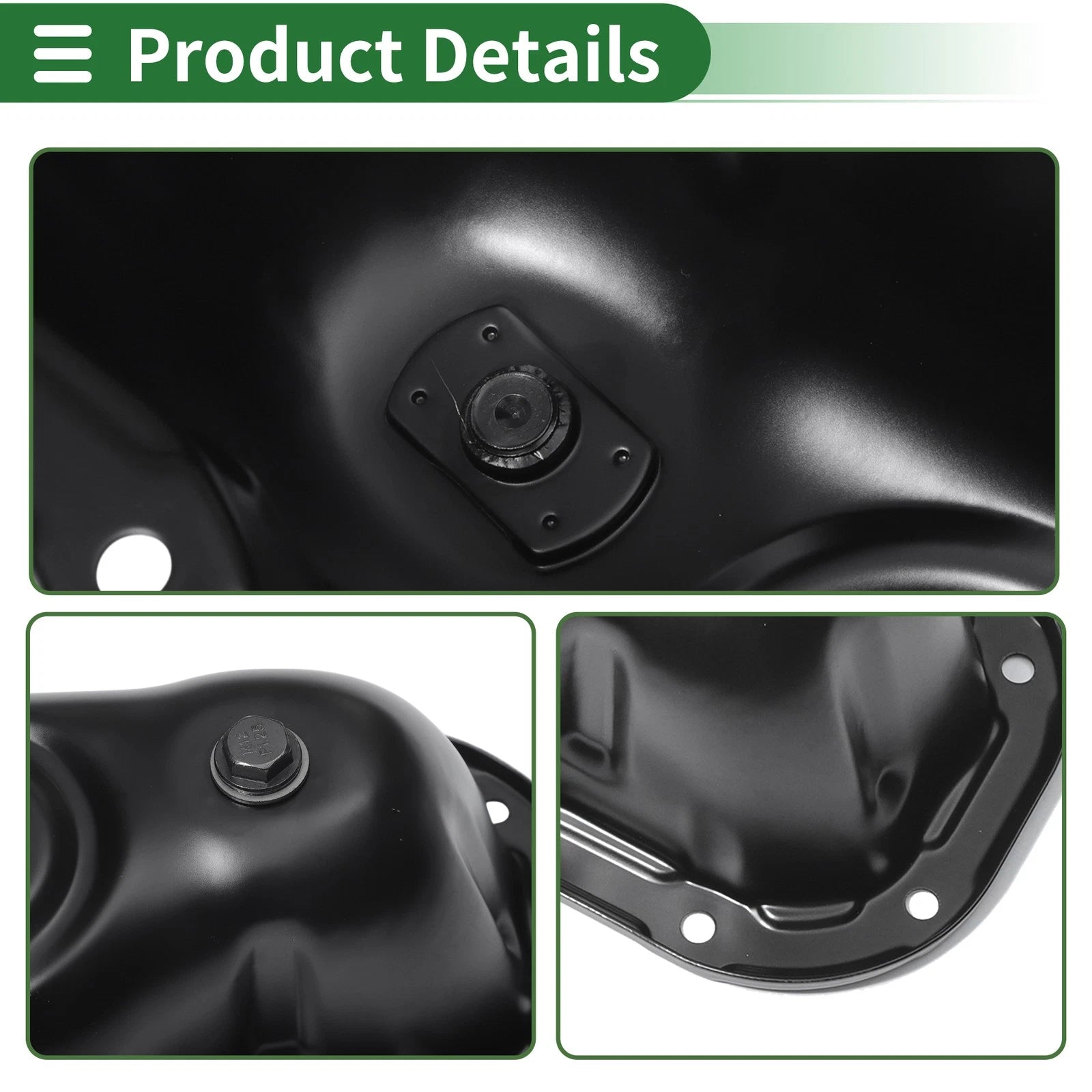 1 Pc Engine Oil Pan No.1210231010 for Toyota Tacoma (2006–2013) Iron Black