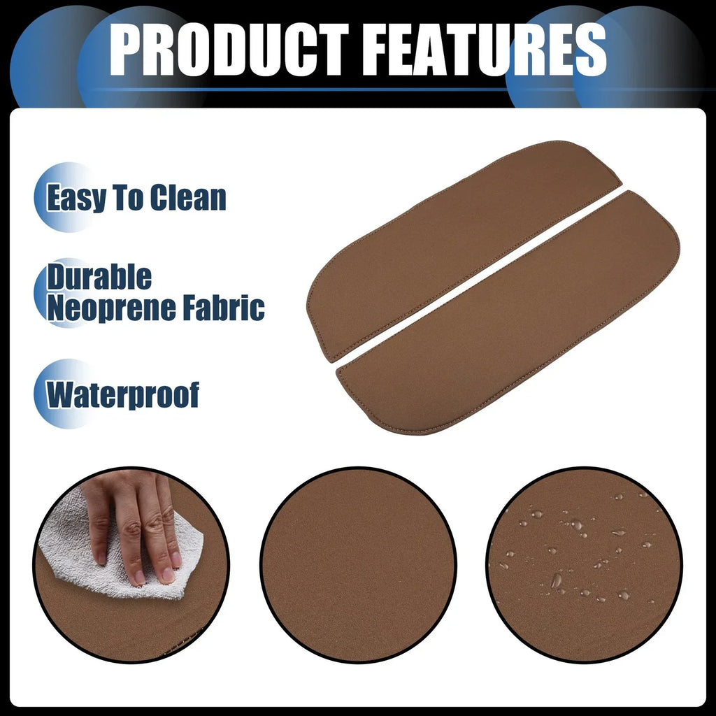 Armrest Protector Cover Pad for BMW X5 X6 Neoprene Fabric Deep Brown