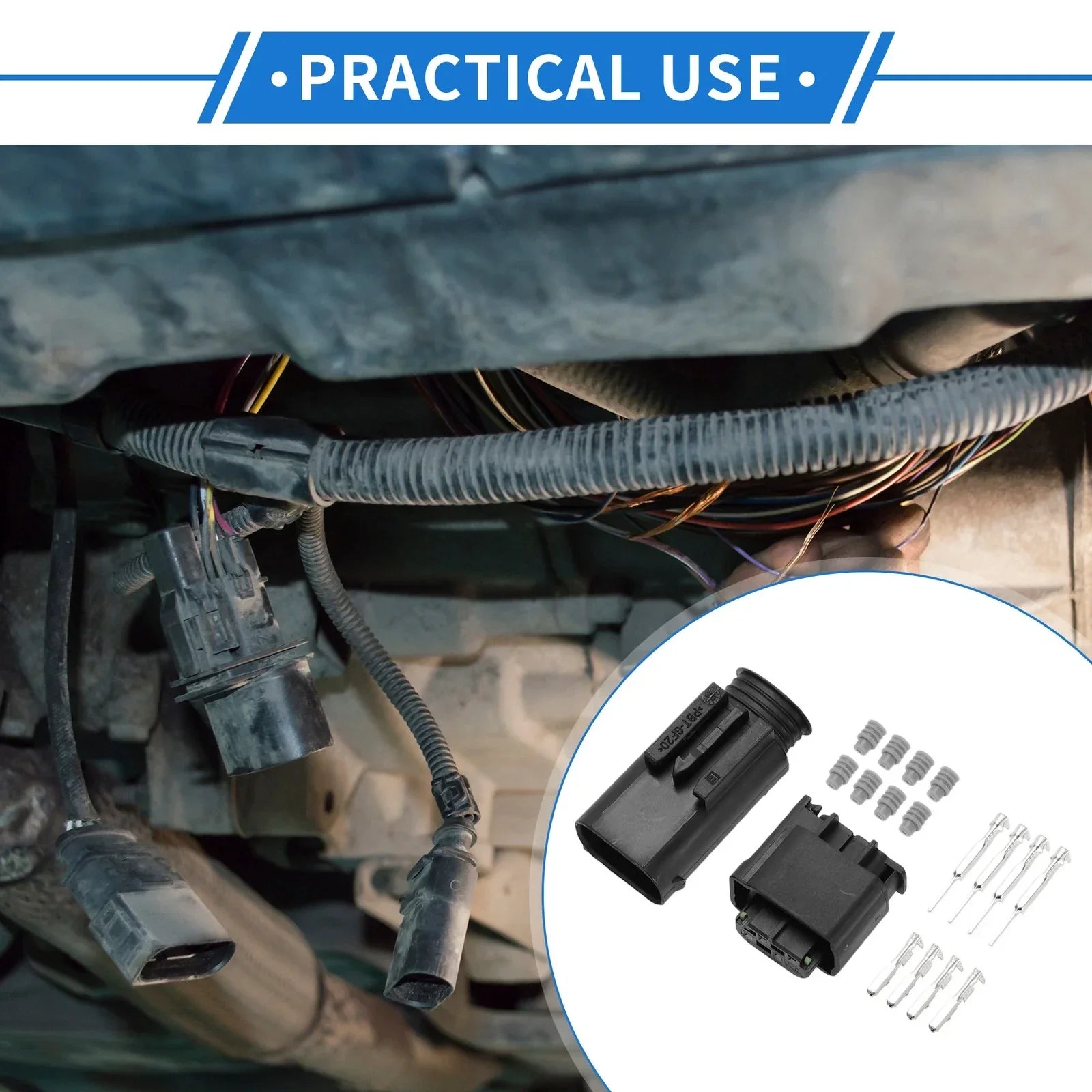 4 Pin Tail Turn Signal Light Connector Plug Male Female Wire Terminal for BMW