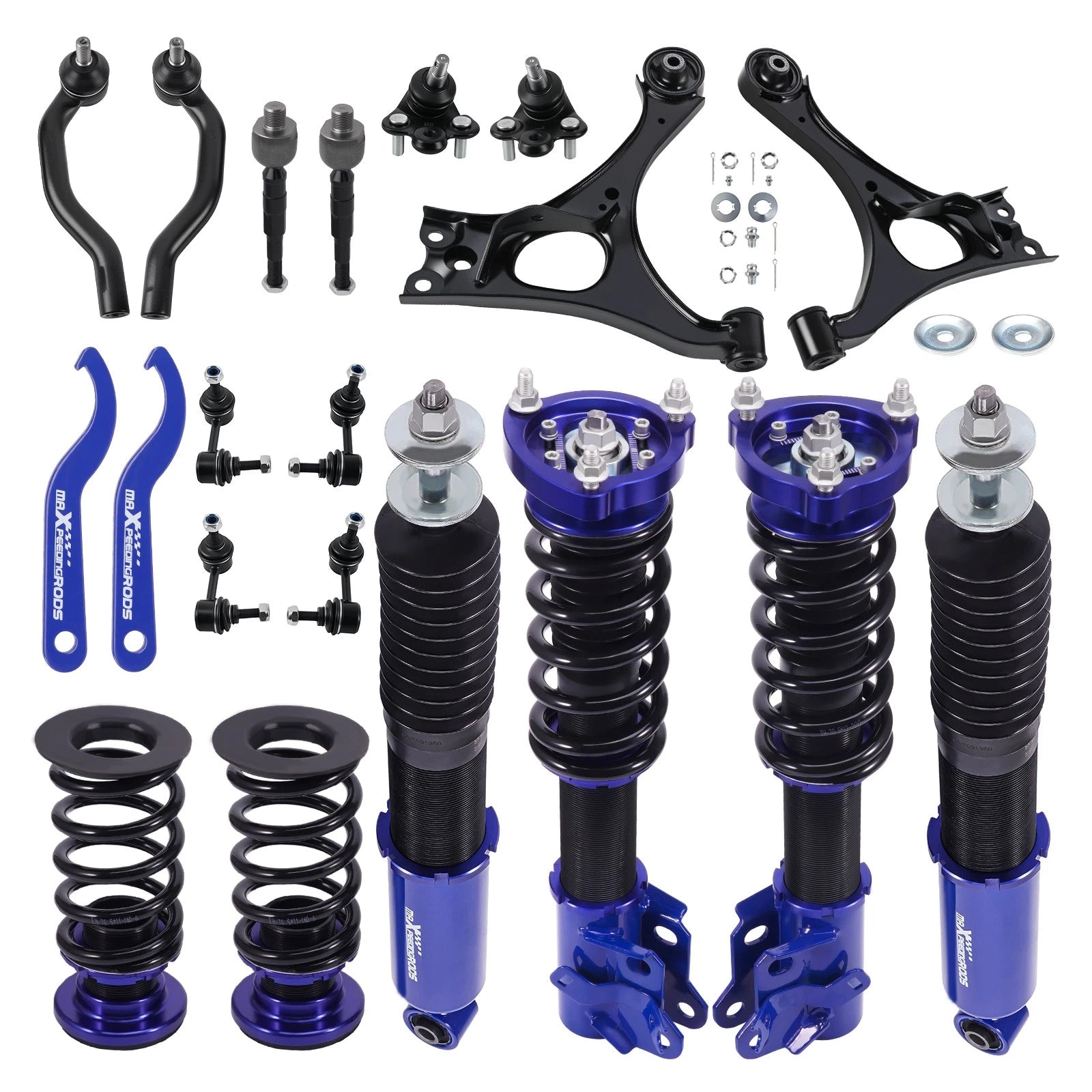 Adjustable Coilovers + 12Pcs Control Arm Kit for Honda Civic (2006–2011)