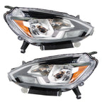 Set of 2 Replacement Headlights for Nissan Sentra (2016–2018) LH+RH Chrome Halogen