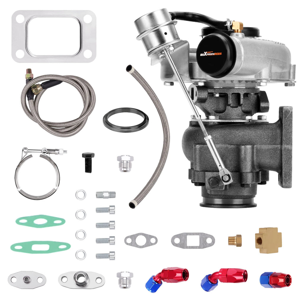 V-Band Flange Turbo for T3 T04e (420hp) Oil Feed and Drain Lines