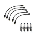 Denso 7mm Wire Set & 4 Double Platinum Spark Plugs for MG Renault Triumph