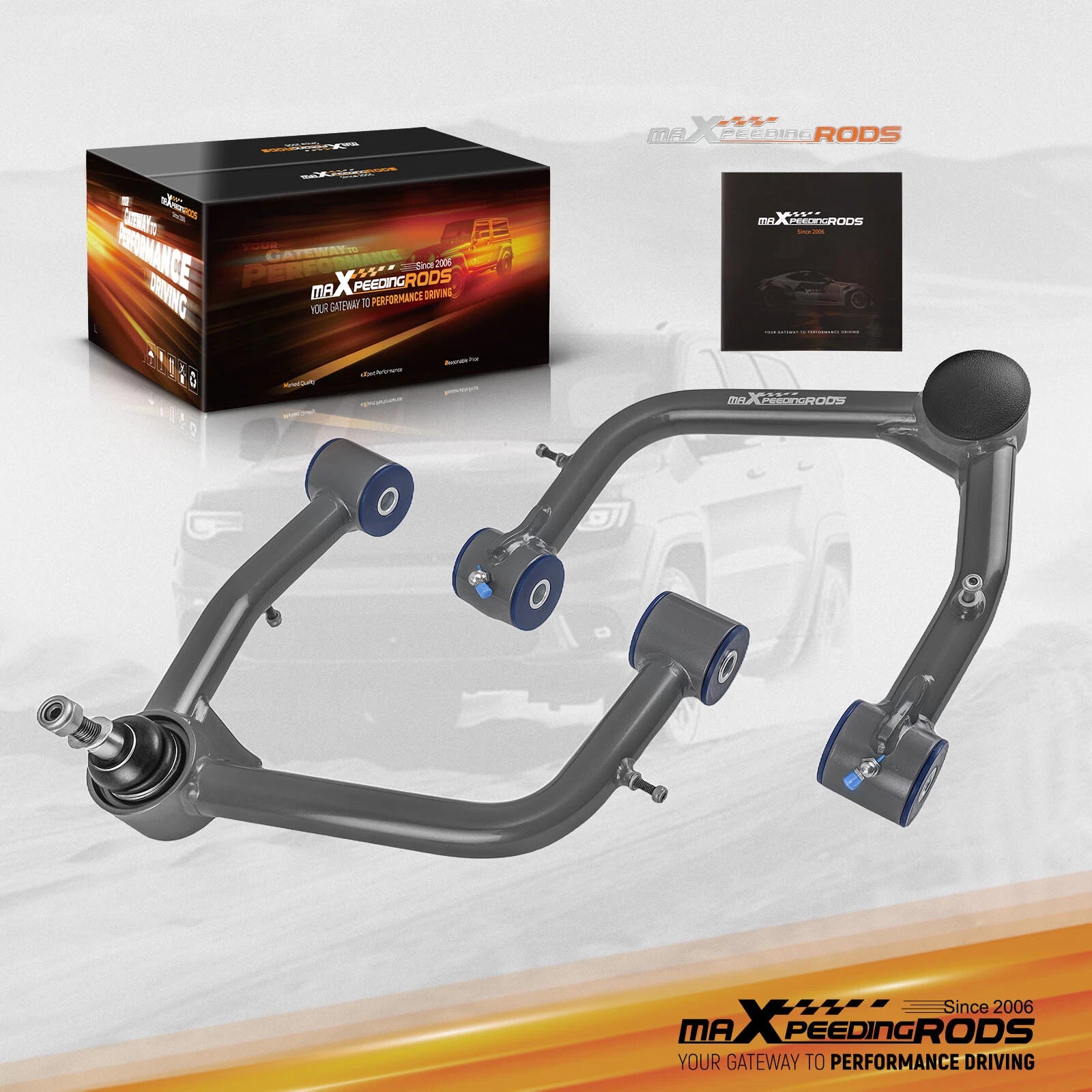 Set of 2 Lift Front Upper Control Arms for 2019–2024 Chevy Silverado Sierra 1500