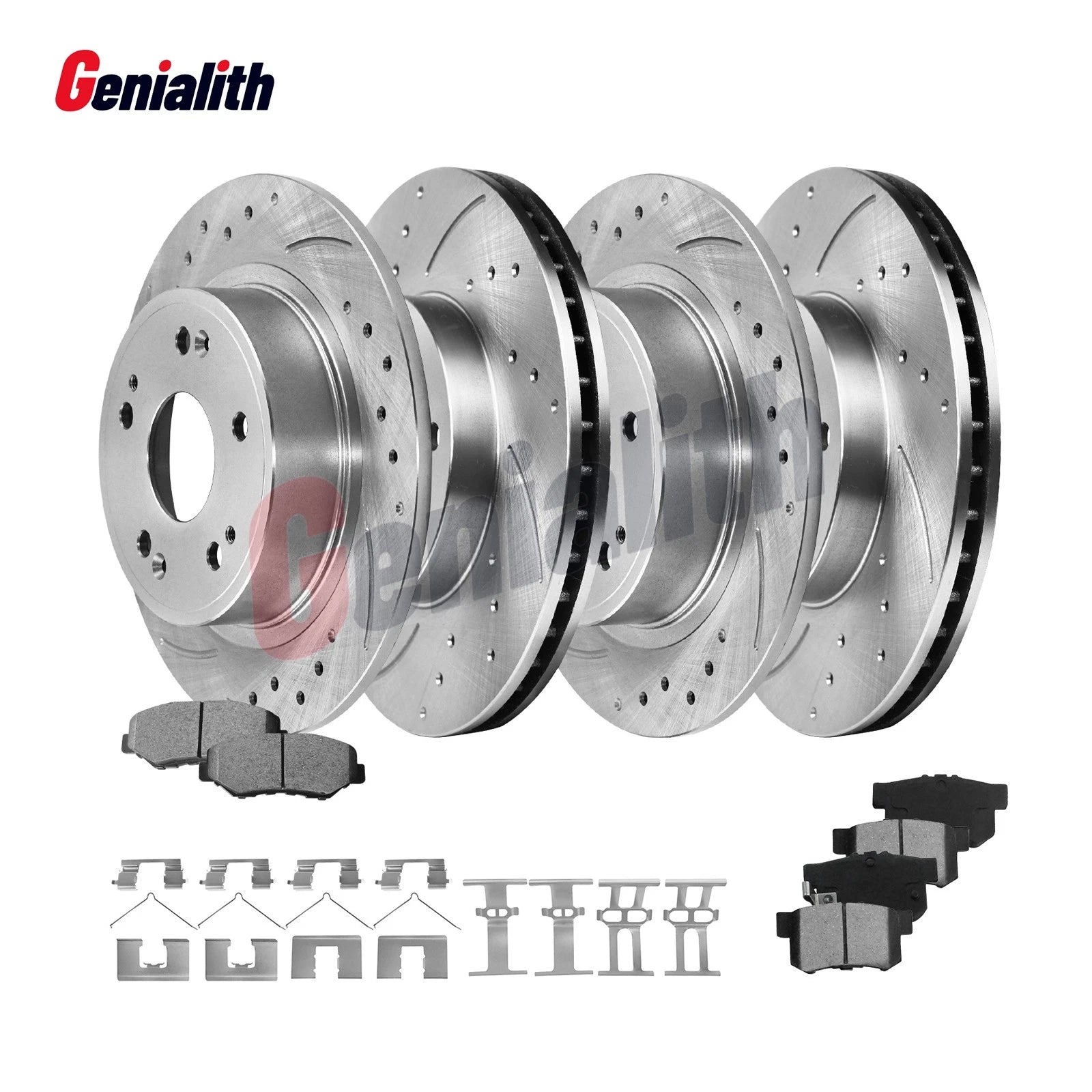 Drilled Slotted Brake Rotors and Pads for Honda Accord (2005)