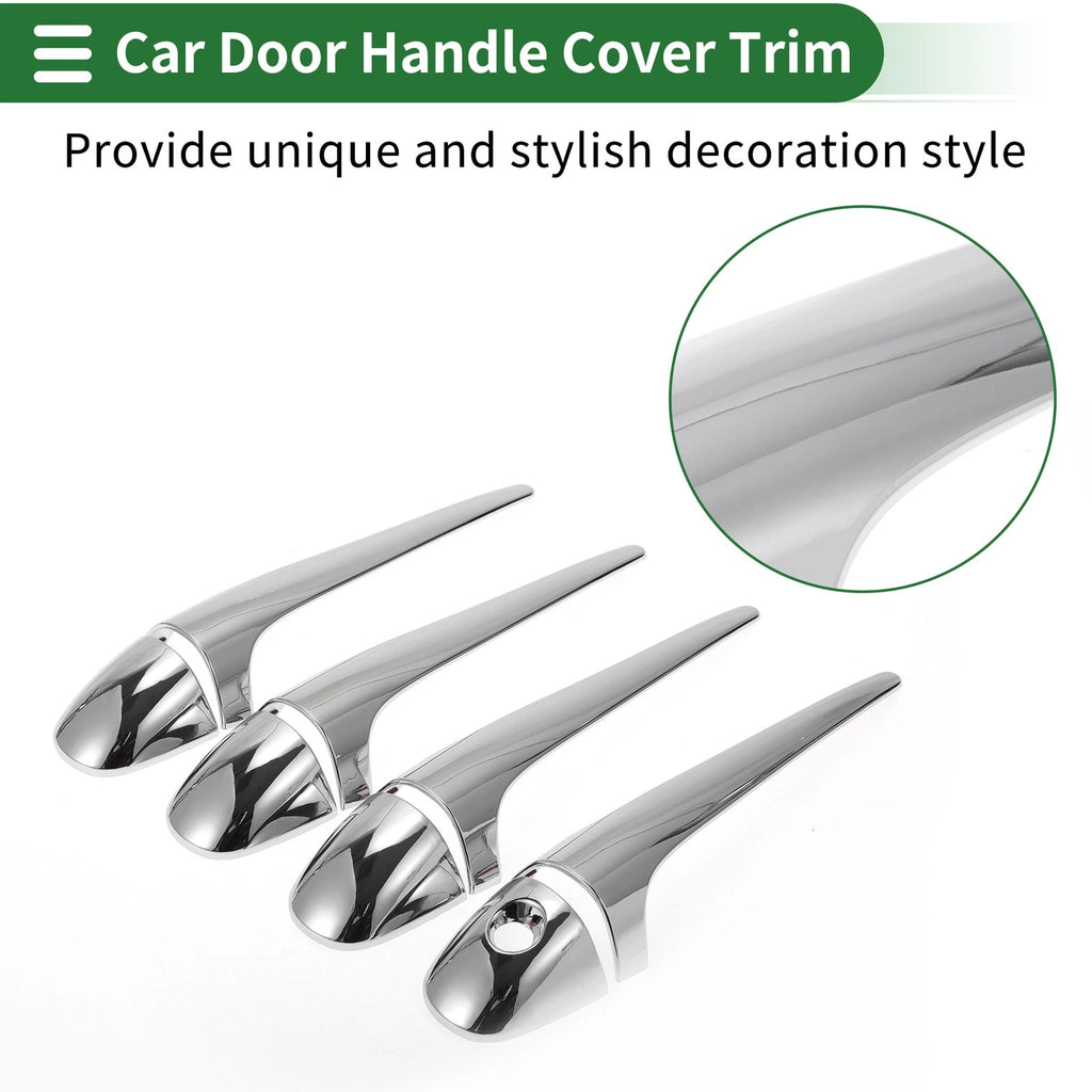 Car Door Handle Cover Trim for Toyota RAV4 (2013–2015) Silver Tone