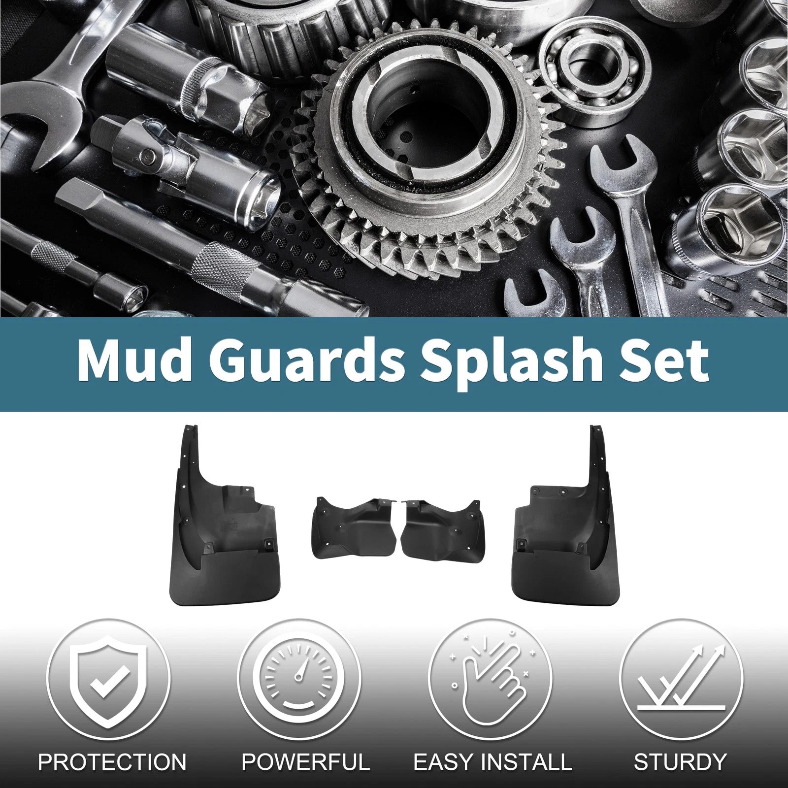 Mud Flaps Splash Guards for Toyota Land Cruiser LC200 (2016–2020)