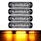 10x Amber 6 LED Strobe Lights for Universal 12V 24V