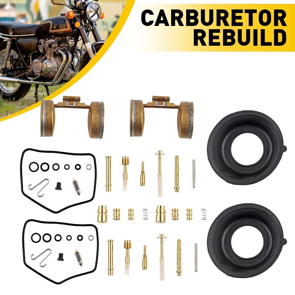 Carburetor Repair Rebuild Kit & Float for Honda CB350 CL350 (1968–1972)