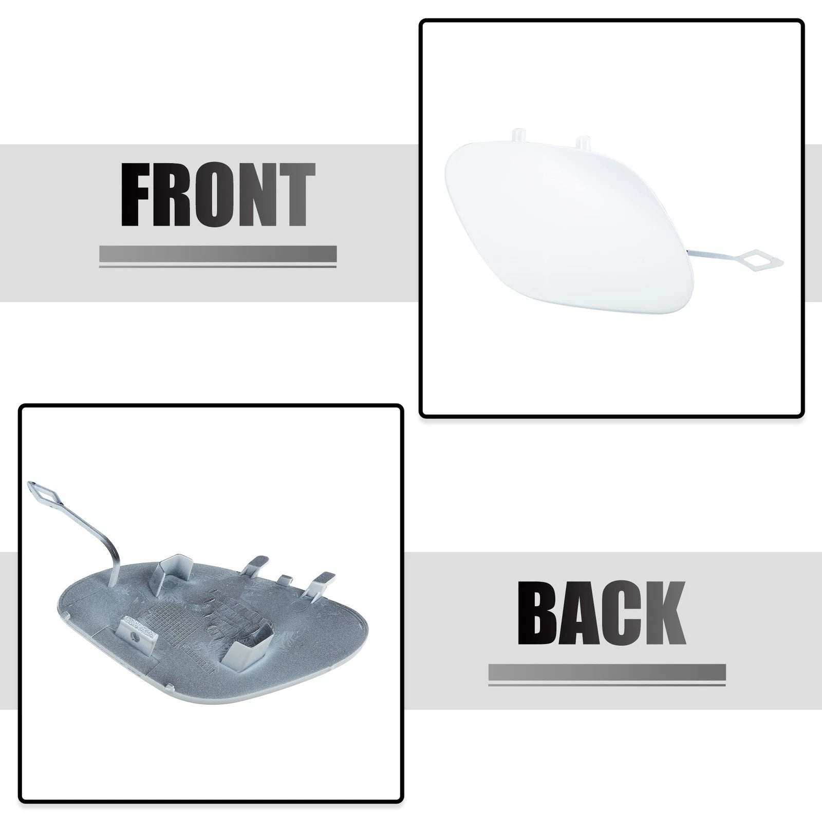 Tow Hook Eye Hole Cover for Mercedes-Benz C-Class W205 (2015–2021) White