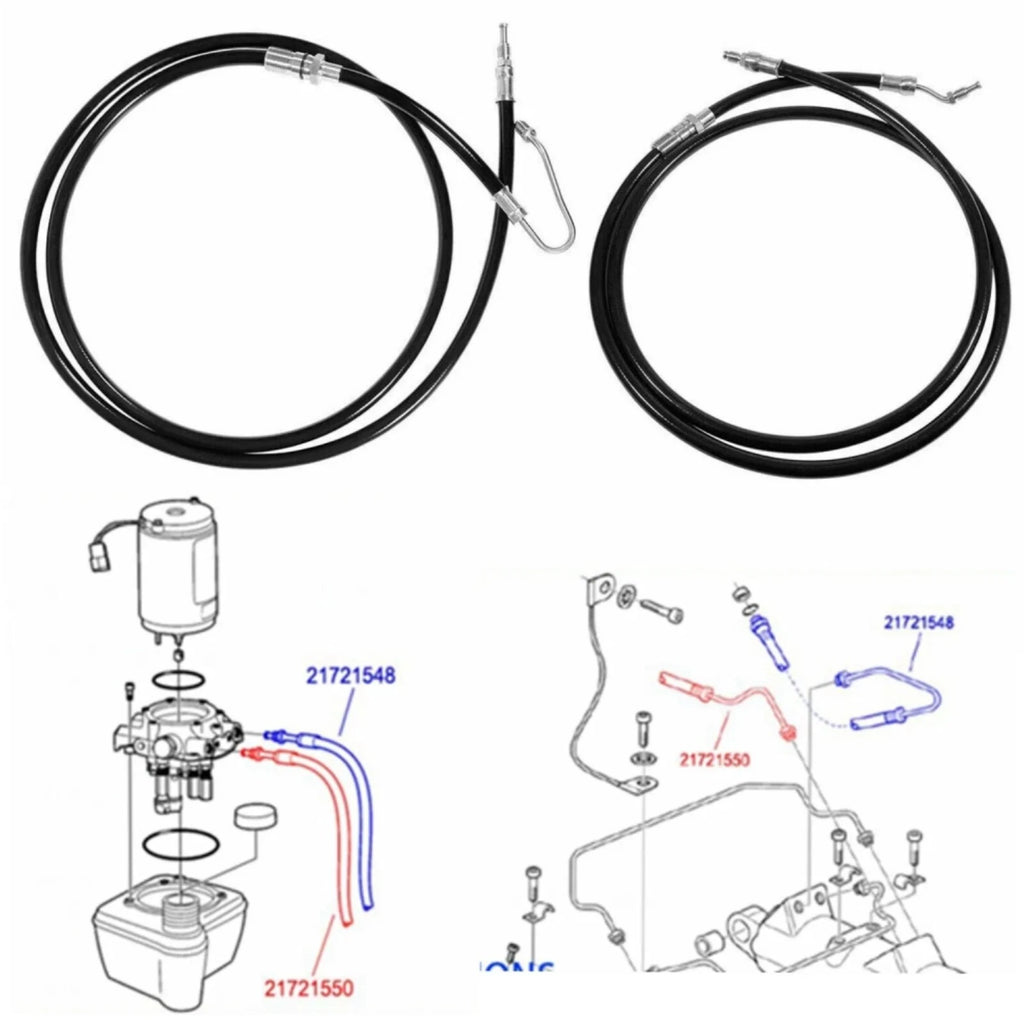Hose Powertrim for Volvo Penta DPH DPR (Replaces 3809560, 21721550, 3809559, 21721548)
