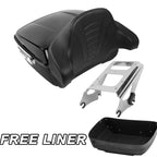 2X King Pack Trunk Backrest Mount Rack for Harley Touring Glide (2009–2013)