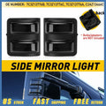 2pcs Smoke Side Lens Mirror Light Cover for Ford F250 F350 (2008–2016)