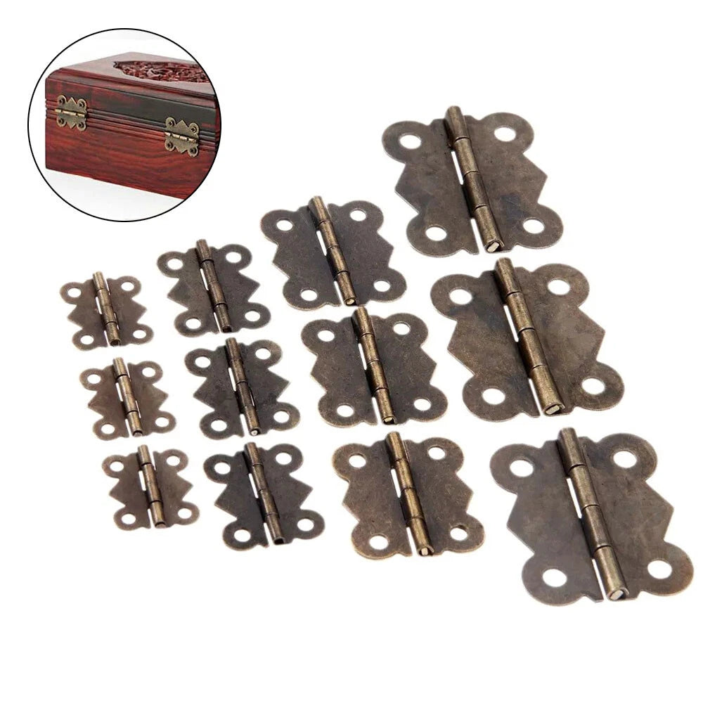 10pcs Antique Bronze Butterfly Hinges for Jewelry Box Cabinet Door