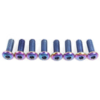 Set of 8 Neo Chrome Steering Wheel Screw Kit M5x0.8