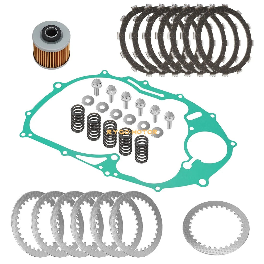 Clutch Friction and Steel Plates w/Gasket for Yamaha XVS650 V-Star 650 (1998–2016)