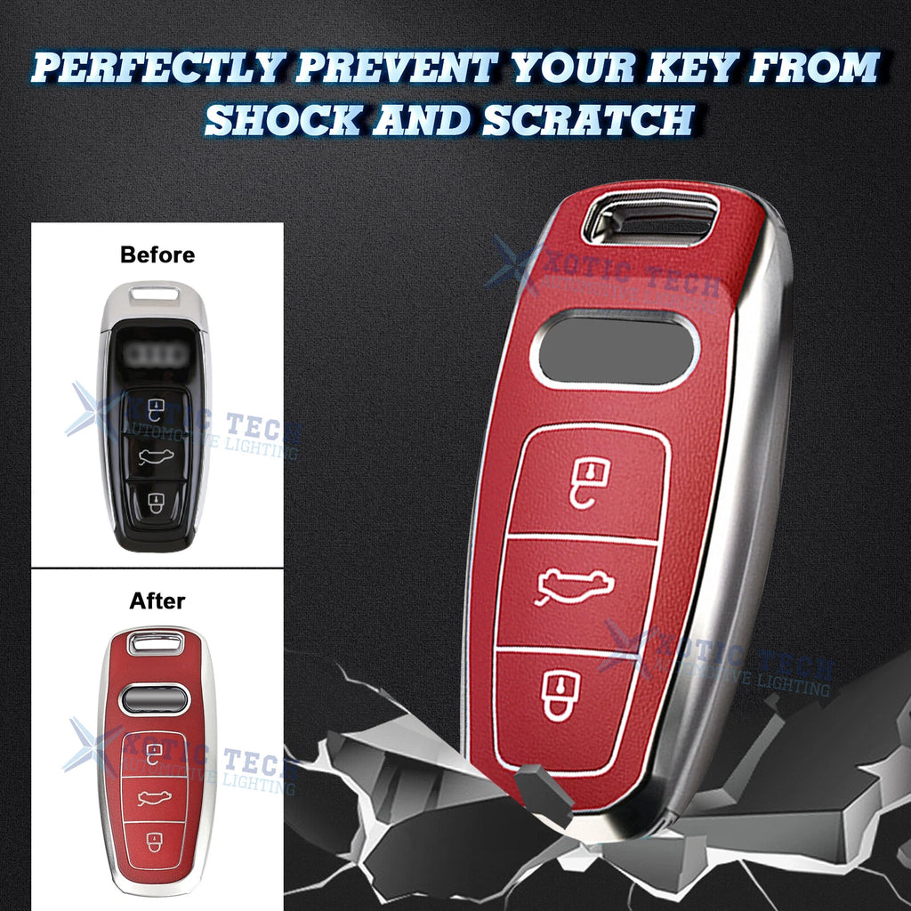 Full Seal TPU Remote Smart Key Fob Case for Audi (2013-2020)