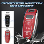 Full Seal TPU Remote Smart Key Fob Case for Audi (2013-2020)