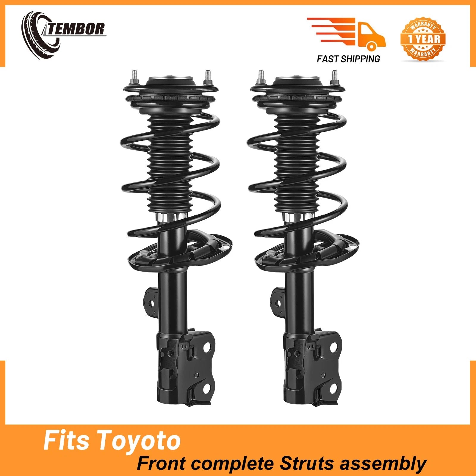 Front Shocks Struts & Coil Springs Assembly for Toyota Prius (2010–2015)