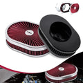 12" Oval Full Finned Air Cleaner Washable Filter for Carburetors (5-1/8")