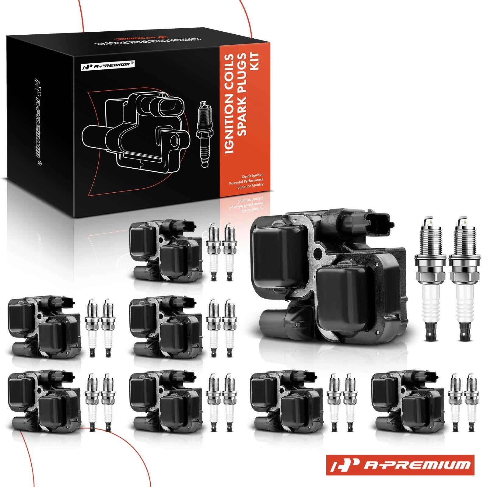 8x Ignition Coil & 16x Iridium Spark Plug for Mercedes-Benz W203 (2000–2007)