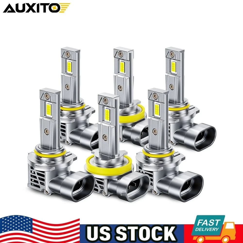 Set of 2 AUXITO 9005 9006 H11 LED Headlight Bulbs Conversion Kit