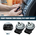 2Pcs 3157 Front Parking Turn Signal Light Socket for Ford (No.F17B13411AB)