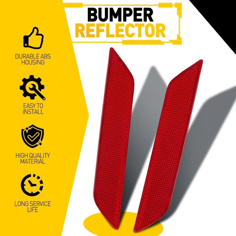 2X Rear Bumper Reflector Brake Light Covers for Honda Civic Sedan (2013–2015)