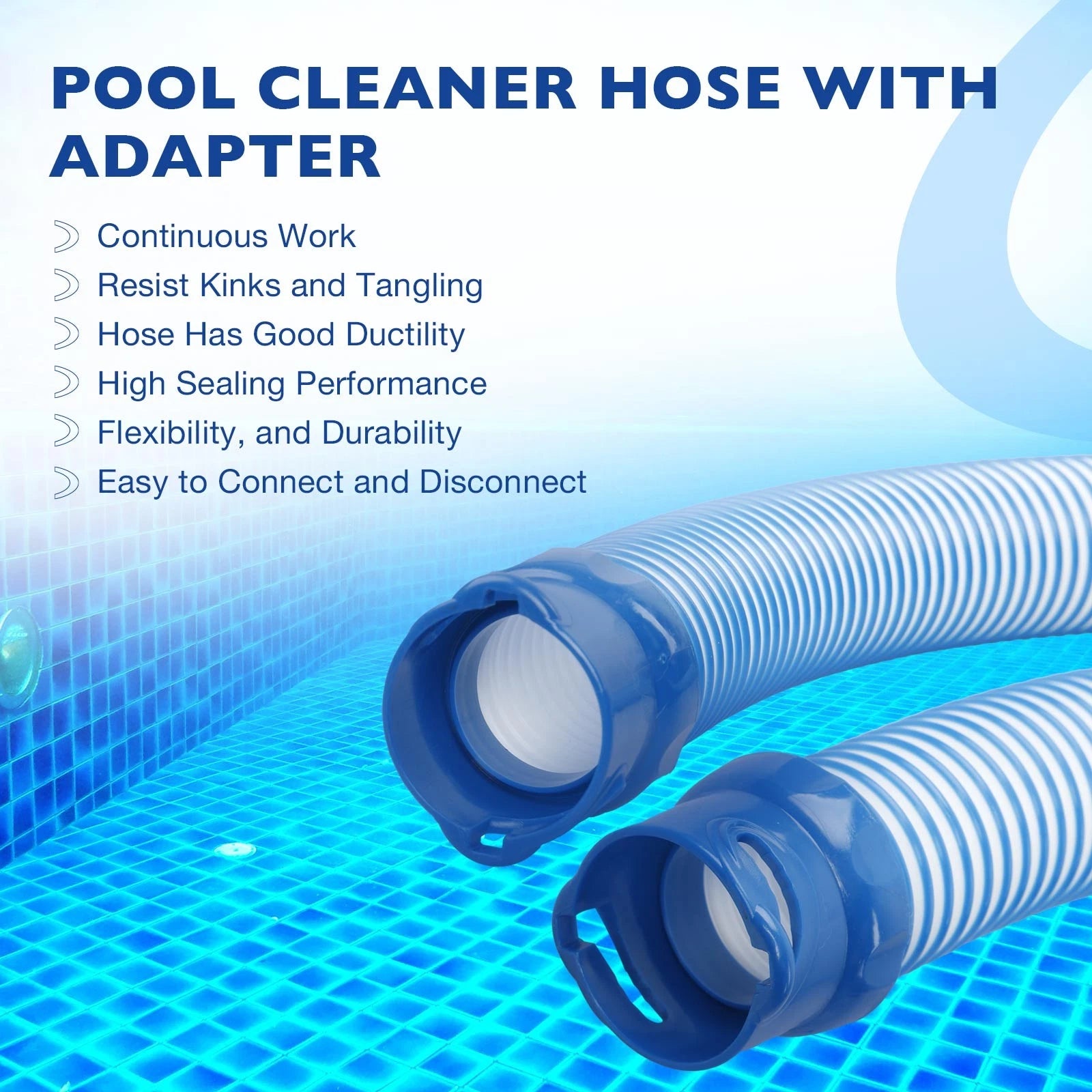 7Pcs Twist Lock Hose for Zodiac Baracuda MX6 MX8 X7 T5 (39")