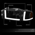 LED DRL Tinted Amber Side Headlight Lamps for Dodge Ram Truck (1994–2002)