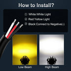 LED Spot Light for ATV (12V/24V) - Dual Color Fog Light