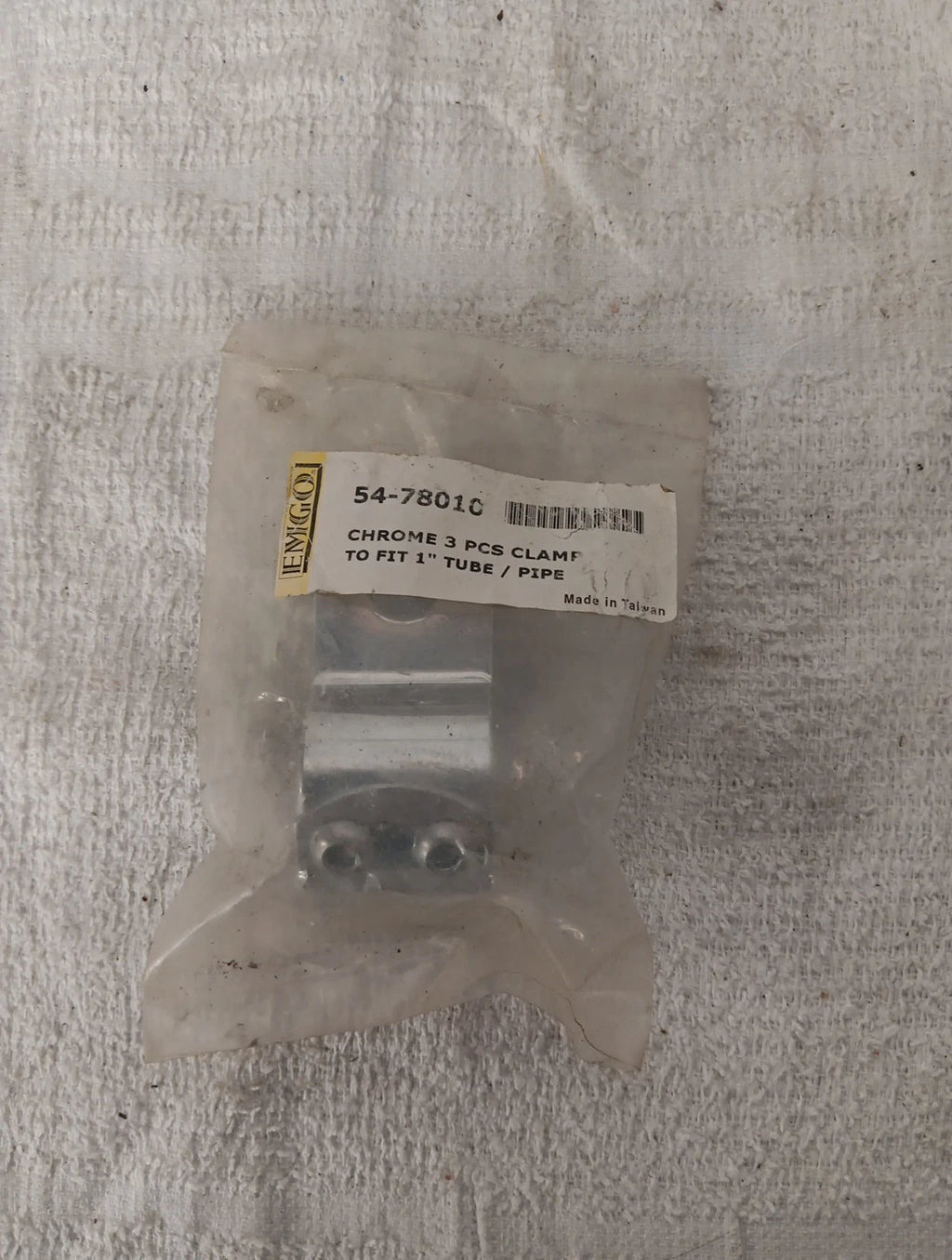 3 Piece Chrome Clamp for 1 Inch Tube or Pipe