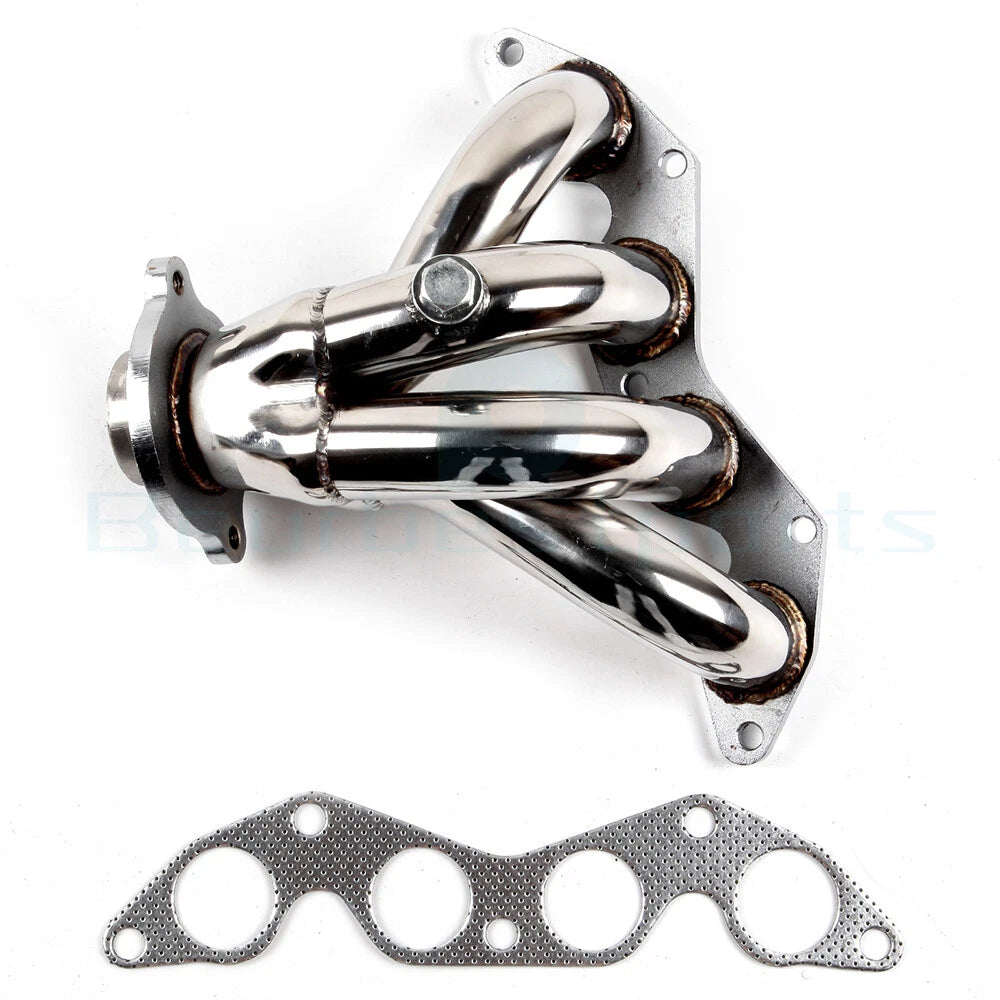 Polished Stainless Steel Racing Manifold Header Exhaust for Honda Civic EX (2001–2005)