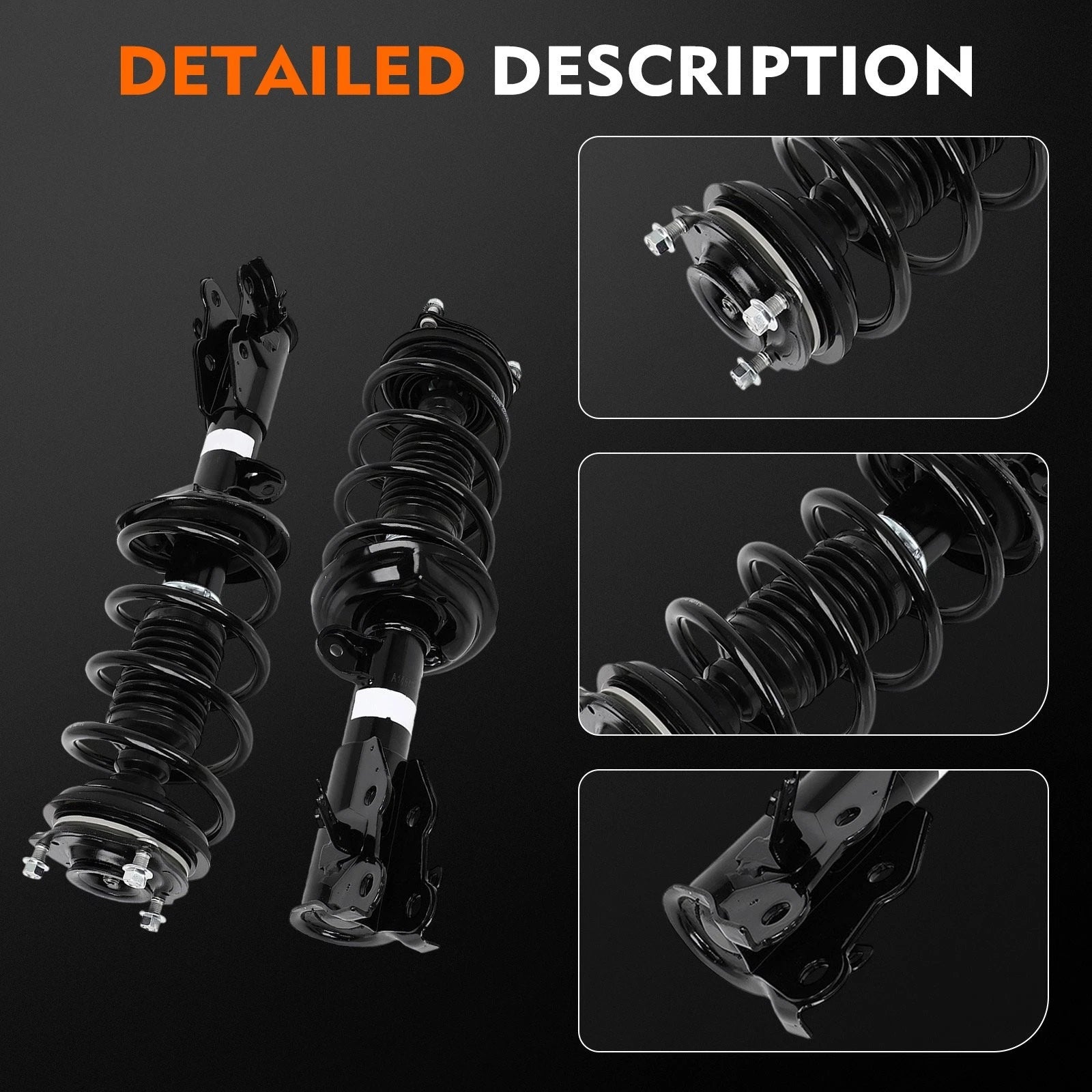 Front Struts & Rear Shocks for Honda Civic (2013–2015) w/Coil Spring & Sway Bar
