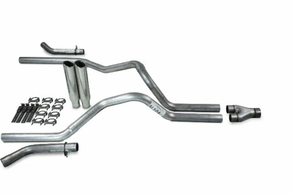 2.5" Dual Exhaust Kit for Chevy GMC 1500 (2019–2025) - Y Pipe, Clamp On Tips