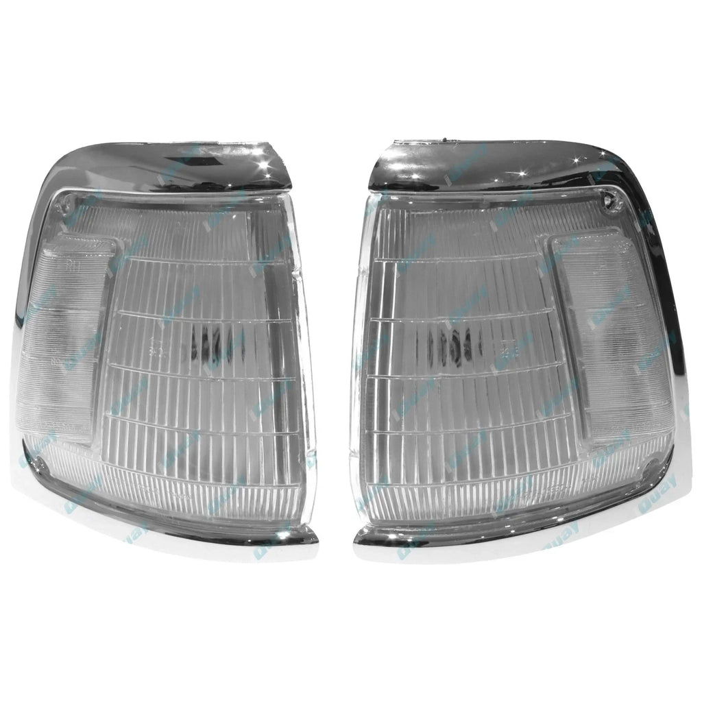 LH+RH Chrome Corner Lights Pair for Toyota Hilux LN85 RN85 4cyl 2.4L 1991-1997