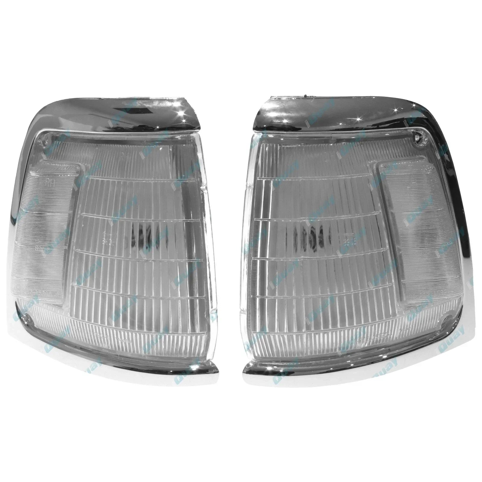 LH+RH Chrome Corner Lights Pair for Toyota Hilux LN85 RN85 4cyl 2.4L 1991-1997
