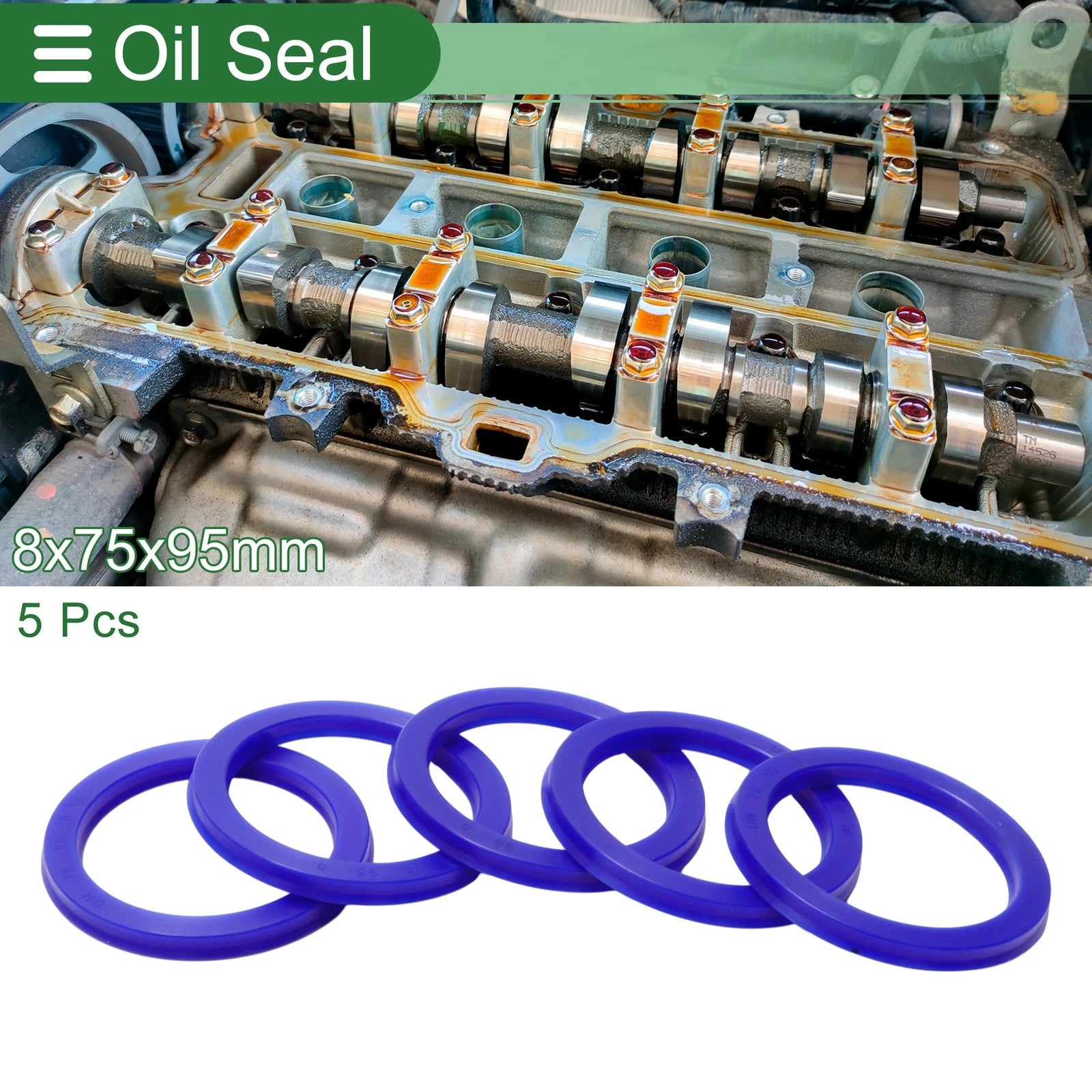 Set of 5 Oil Seal Rotary Shaft Seal 75x95x8mm for Various Models 