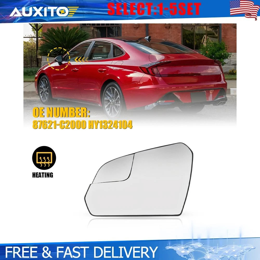 Heated Mirror Glass Left Side for Hyundai Sonata (2015–2019) 87621C2000