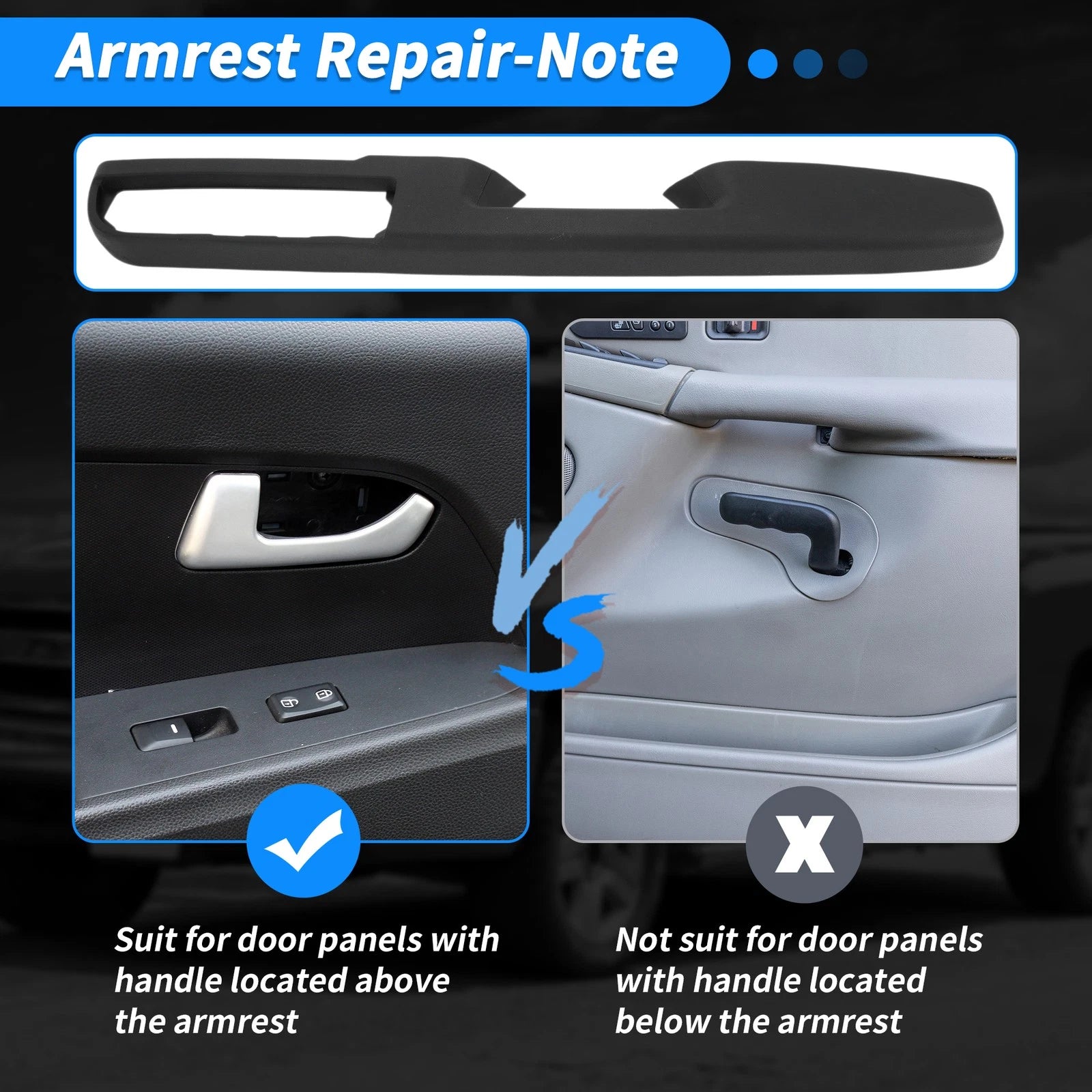 Armrest Repair for Chevrolet Silverado (No.80995)  Black