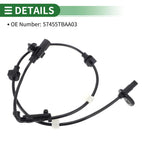ABS Wheel Speed Sensor No. 57455TBAA03 for Honda Civic (2016–2020)