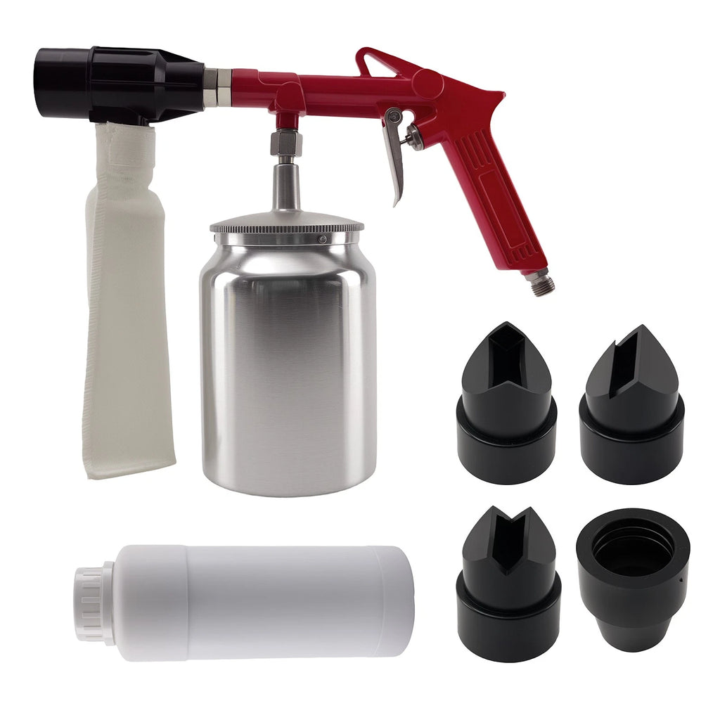 Aluminium Sandblaster Gun with 4 Nozzles for Automotive Use (330ml/s, 2.5 Bar)
