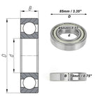 6209ZZ Deep Groove Ball Bearing for Scooter Skateboard Wheel (P6)