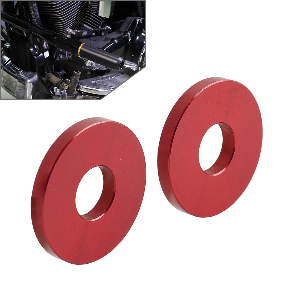 2X Engine Saddlebag Crash Bar Decorative Spacer for Harley Softail, Road King - Red
