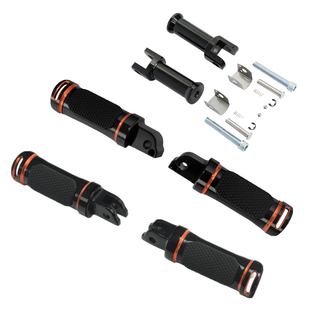 Driver Passenger Footpegs with Bracket for Harley Softail (2018–2024)